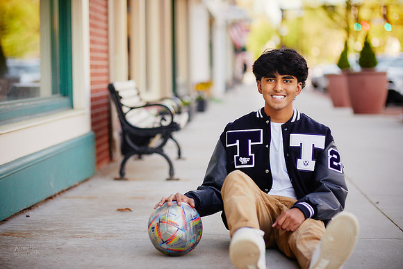 Sahil: Senior Portrait Session in Downtown Hudson and Hudson Springs Park