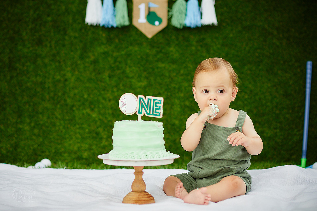 Carson: First Birthday Cake Smash Session