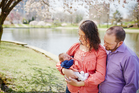 Baby Kaylee: Newborn and Family Portrait Session at The Cleveland Museum of Art and Wade Lagoon