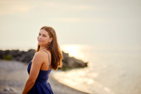 Nina: Senior Session at Kenneth J Sims Park Beach in Euclid