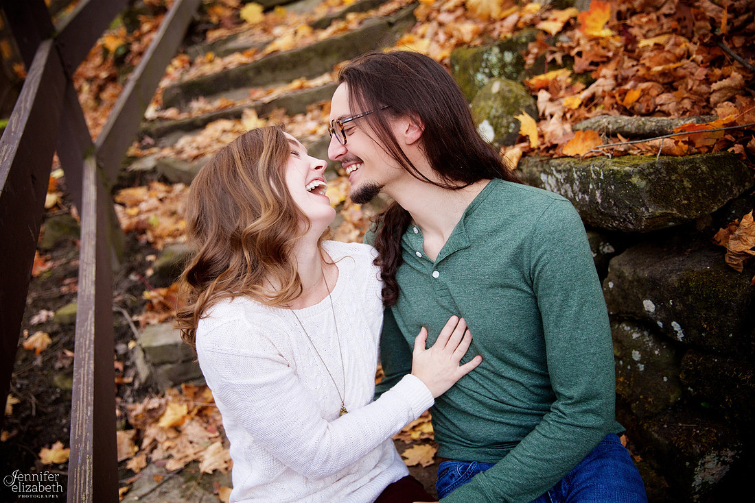 Tess and Adam's Engagement Portrait Session in Olmsted Falls, Cleveland