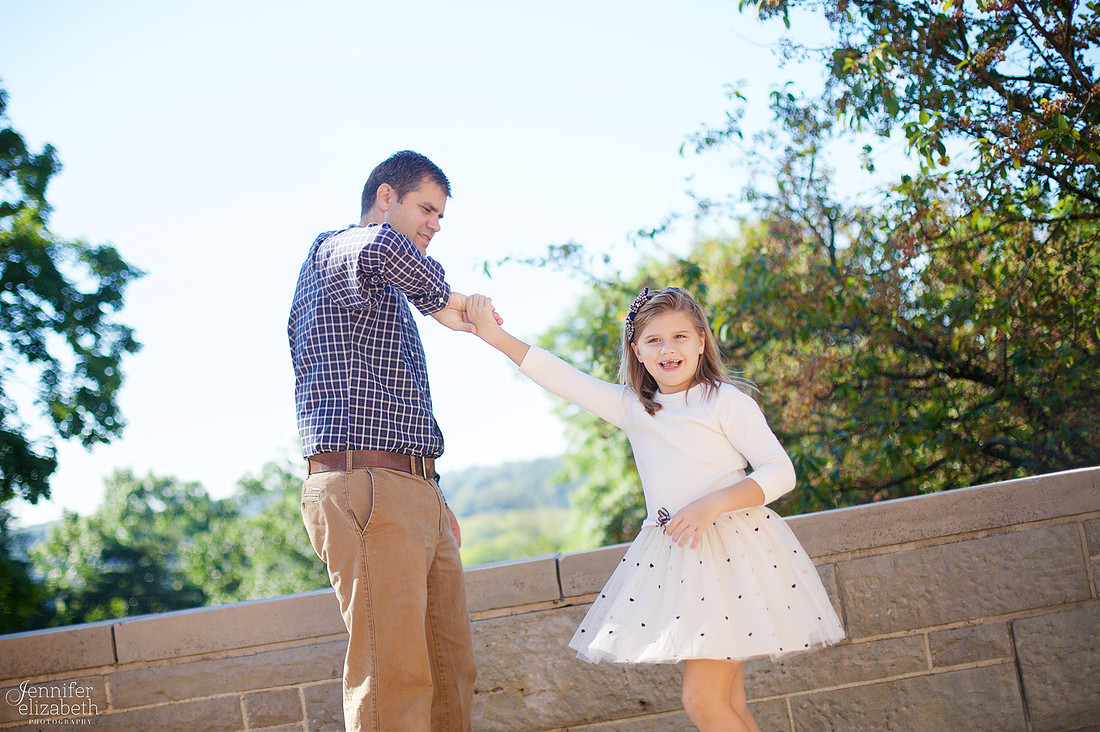 The L Family's Fall Portrait Session at Denison University Campus in Granville, Ohio