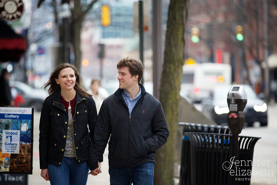 Tory & Hugh Short North Engagement Session in Columbus, Ohio