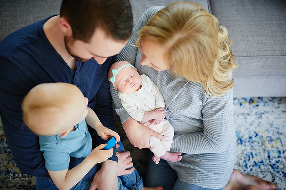 Baby Abigail: Newborn Family Portrait Session in Solon