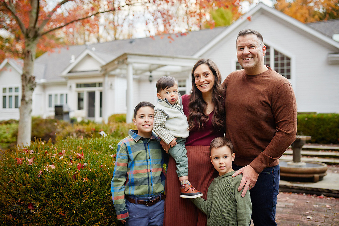 The M Family: Backyard Portrait Session in Willoughby Hills