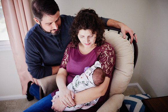 Baby Corinne: Lifestyle Newborn Family Session in Solon