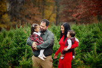 The M Family: Holiday Portrait Session at Rauh Christmas Tree Farm in Stow