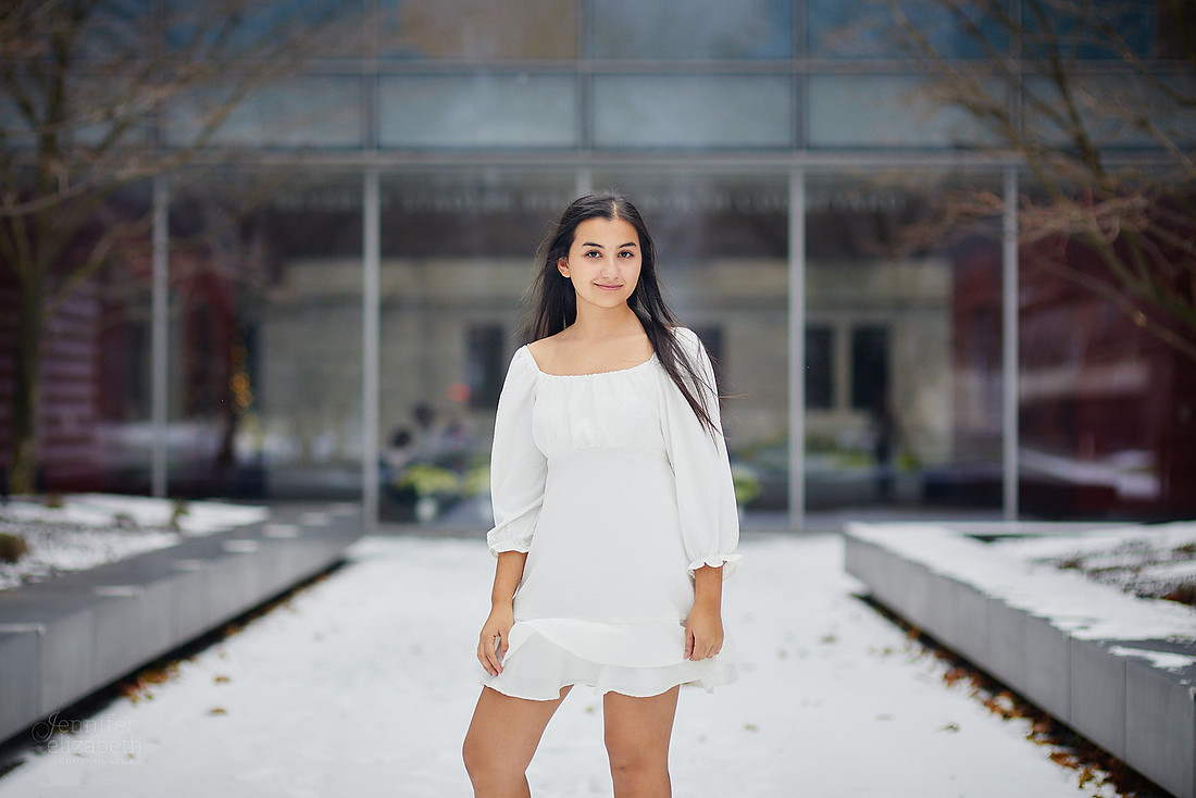 Michelle: Senior Session at the Cleveland Museum of Art and Wade Lagoon