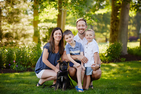 The S Family: Backyard Portrait Session in Solon