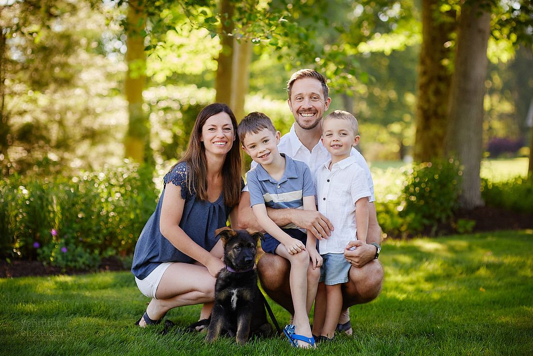 The S Family: Backyard Portrait Session in Solon