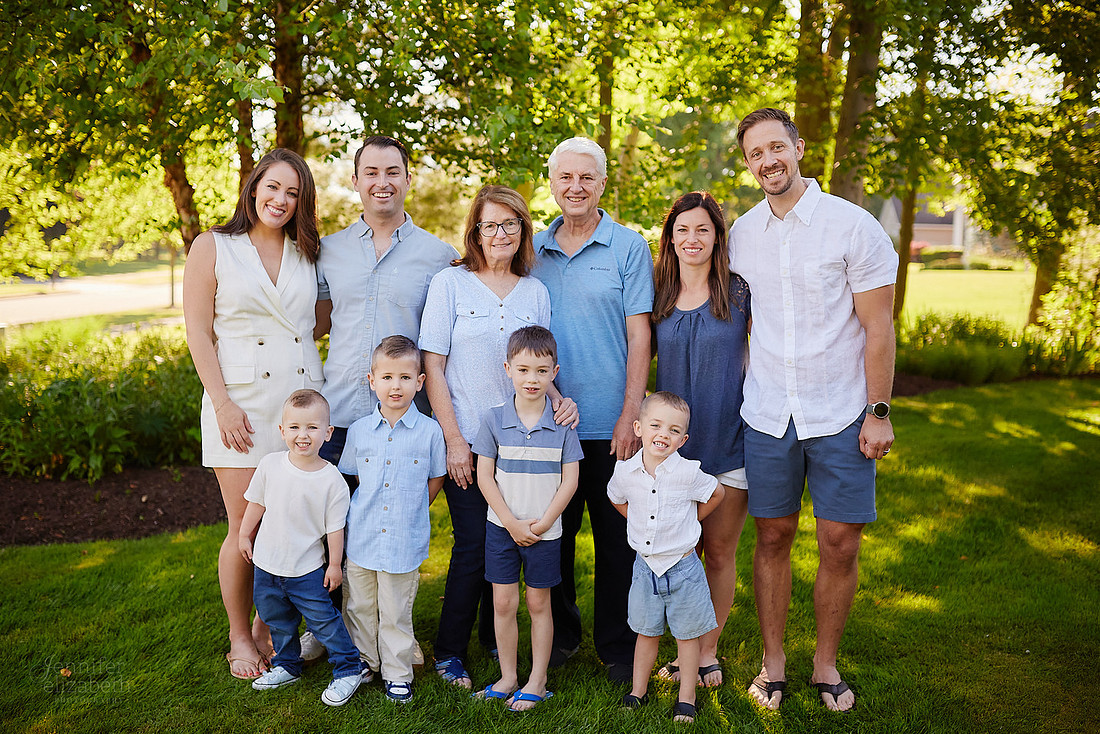 The S Family: Backyard Portrait Session in Solon