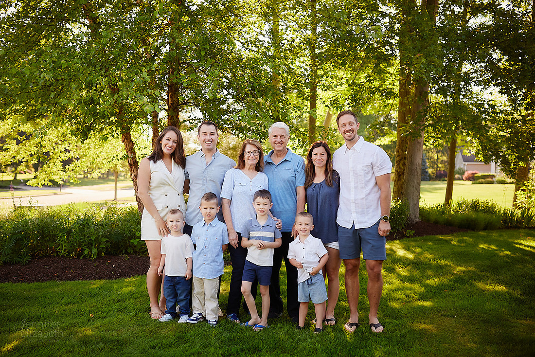 The S Family: Backyard Portrait Session in Solon
