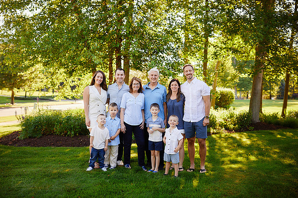 The S Family: Backyard Portrait Session in Solon