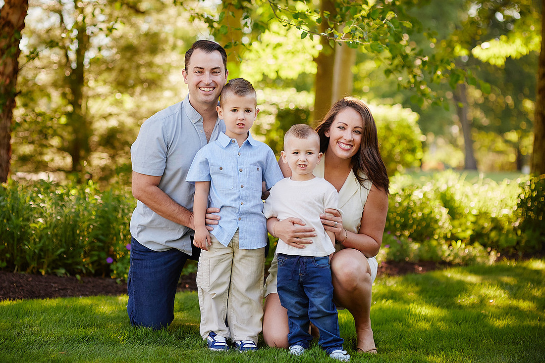 The S Family: Backyard Portrait Session in Solon