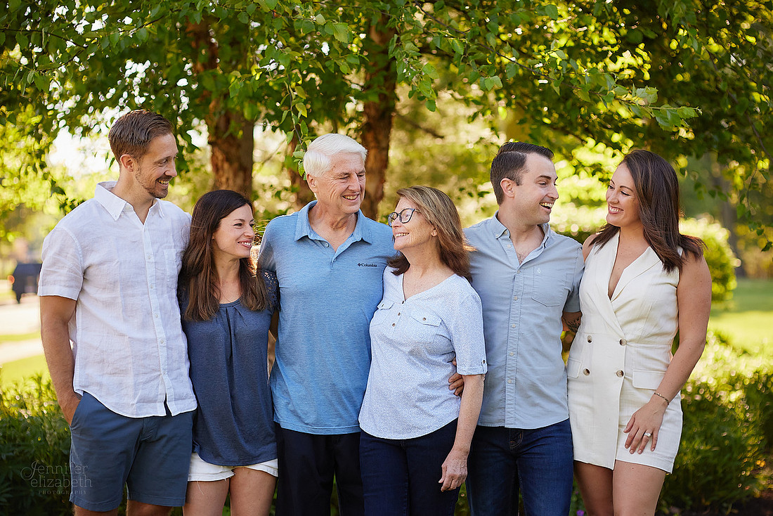 The S Family: Backyard Portrait Session in Solon