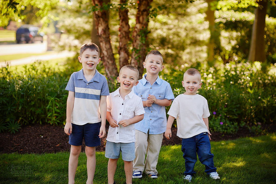 The S Family: Backyard Portrait Session in Solon