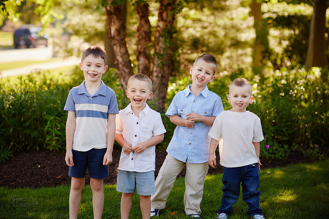 The S Family: Backyard Portrait Session in Solon