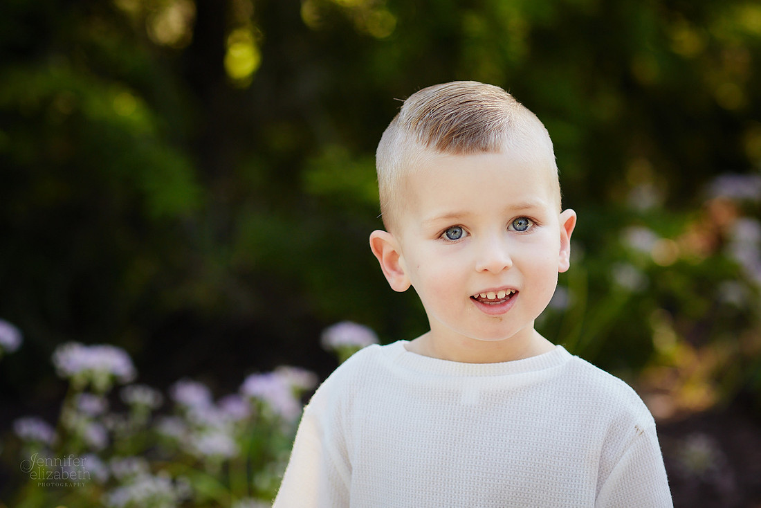 The S Family: Backyard Portrait Session in Solon