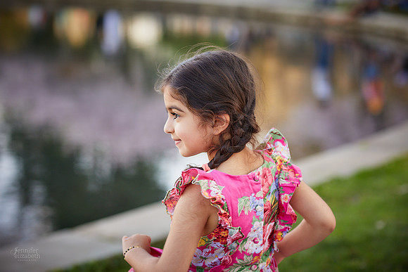 The S Family: Spring Cherry Blossom Portrait Session at Wade Lagoon in Cleveland