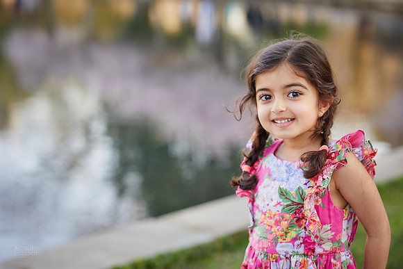 The S Family: Spring Cherry Blossom Portrait Session at Wade Lagoon in Cleveland