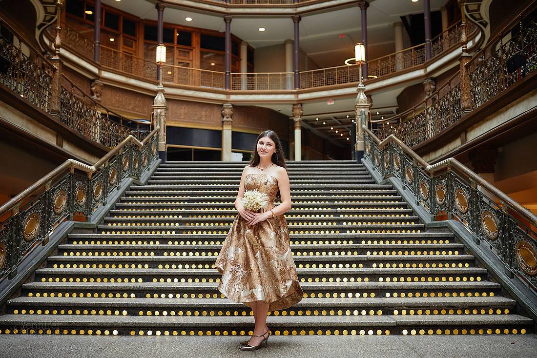 Sofia: Senior Session at the Hyatt Regency Cleveland at The Arcade