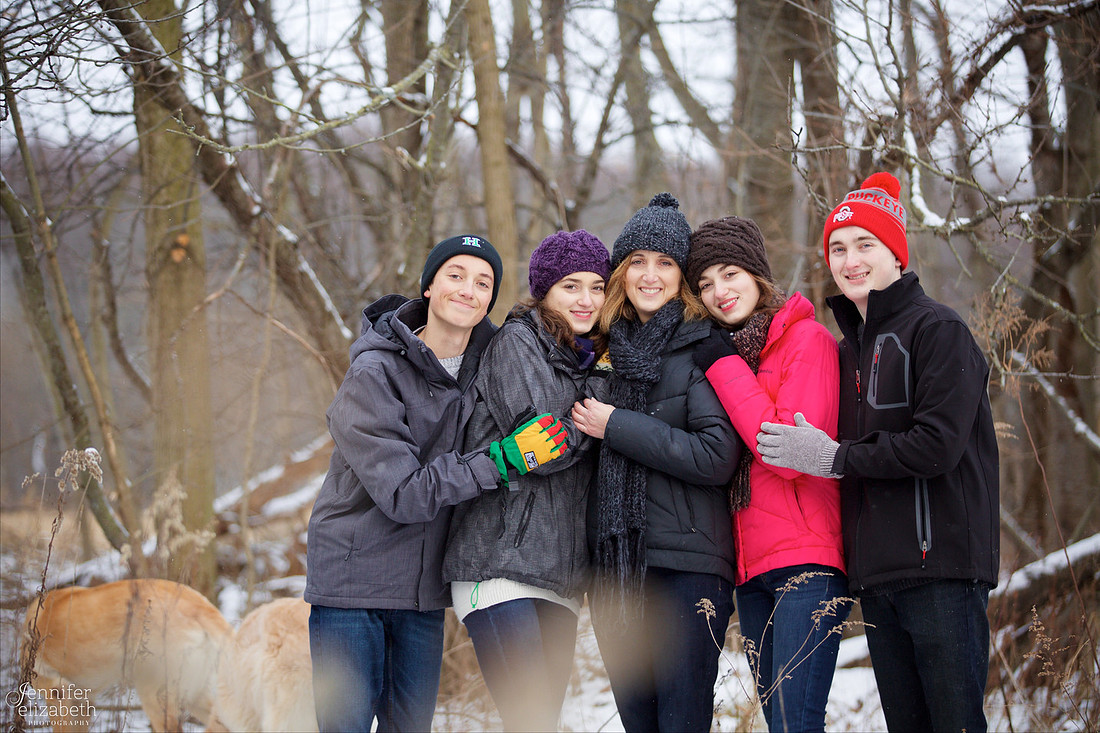 The W Family Winter Portrait Session in Akron Ohio