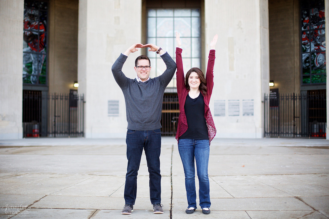 Heather & Jackson Engagement at Ohio State University