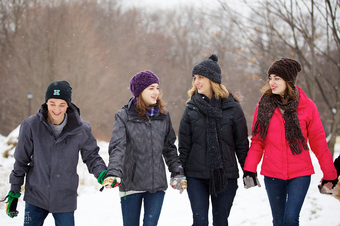 The W Family Winter Portrait Session in Akron Ohio