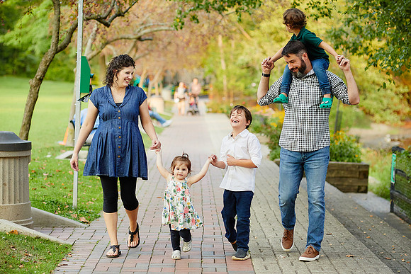 The R/K Family: Portrait Session in Downtown Chagrin Falls