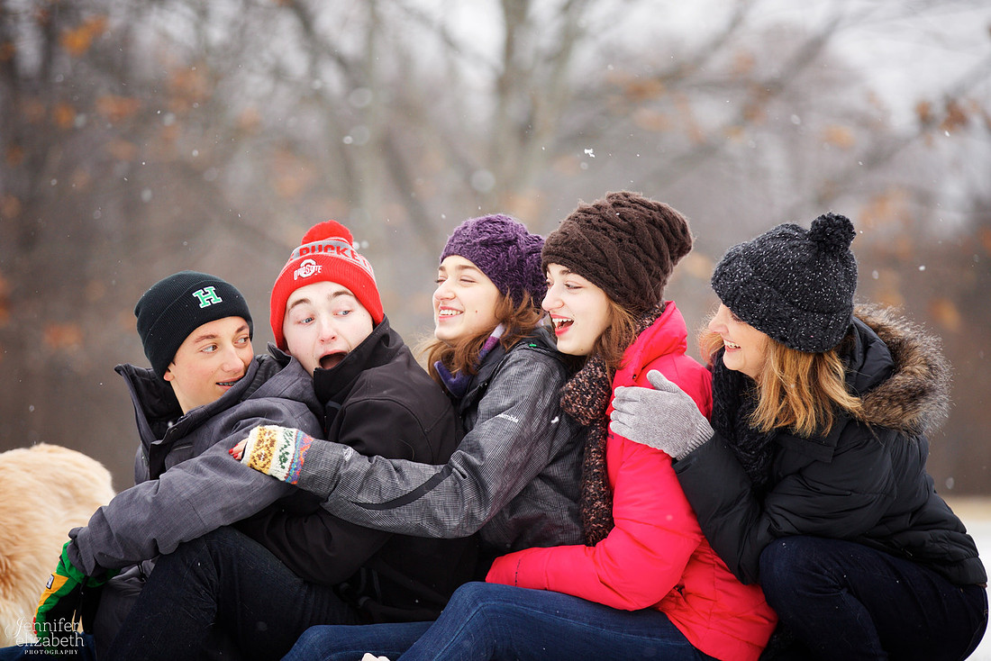The W Family Winter Portrait Session in Akron Ohio