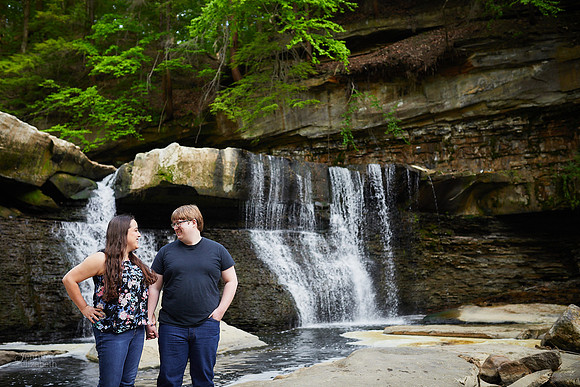 Maia & Ben: Engagement Session at Viaduct Park in Bedford
