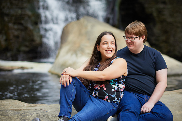 Maia & Ben: Engagement Session at Viaduct Park in Bedford