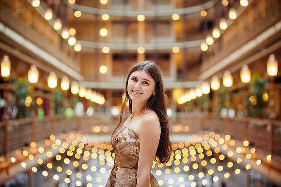 Sofia: Senior Session at the Hyatt Regency Cleveland at The Arcade