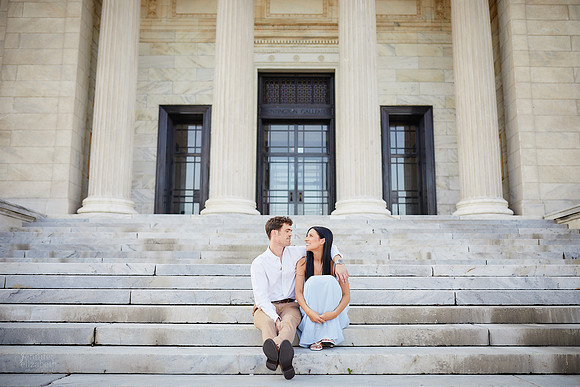 Jess & Tim: Engagement at Wade Lagoon and the Cleveland Museum of Art