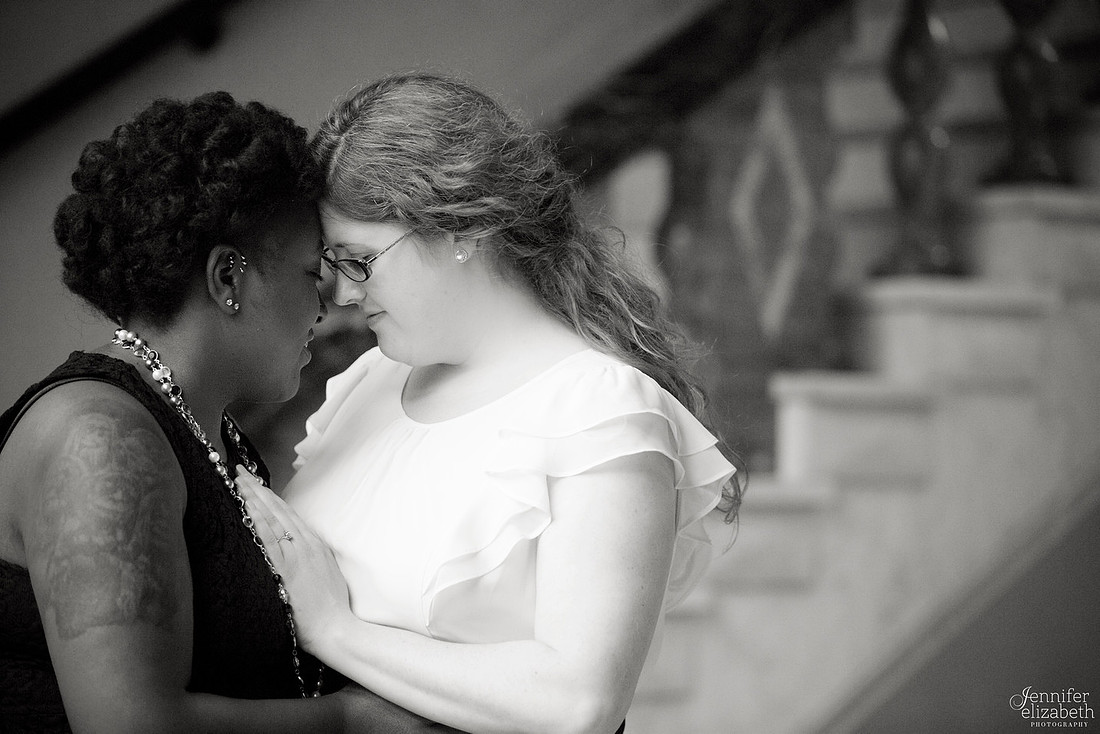 Liz and Christina: Downtown Cleveland Engagement Session