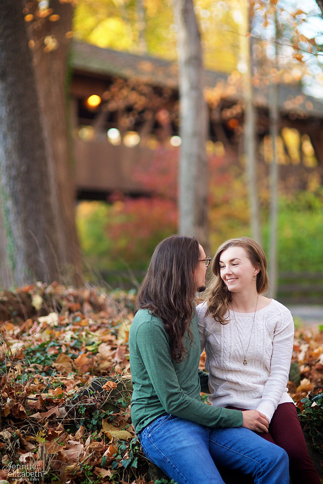 Tess and Adam's Engagement Portrait Session in Olmsted Falls, Cleveland