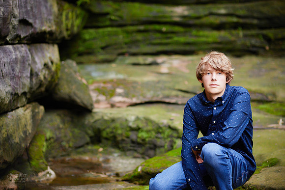 Adam: Senior Session at Franklin Mills Riveredge Park in Kent