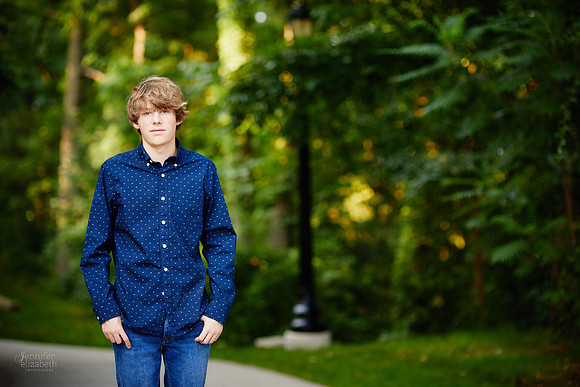 Adam: Senior Session at Franklin Mills Riveredge Park in Kent