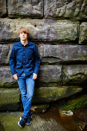 Adam: Senior Session at Franklin Mills Riveredge Park in Kent