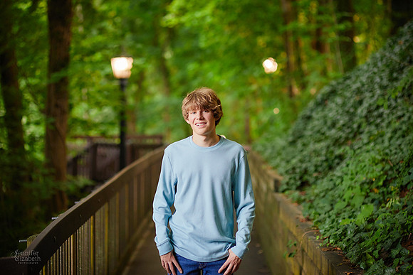 Adam: Senior Session at Franklin Mills Riveredge Park in Kent