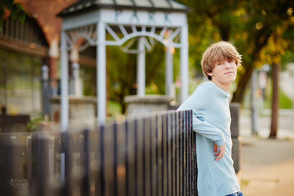 Adam: Senior Session at Franklin Mills Riveredge Park in Kent