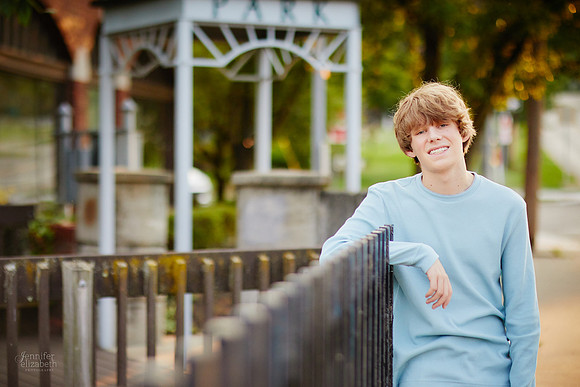 Adam: Senior Session at Franklin Mills Riveredge Park in Kent