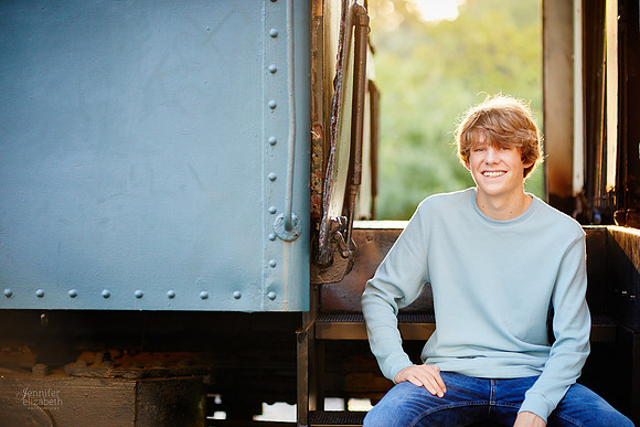 Adam: Senior Session at Franklin Mills Riveredge Park in Kent
