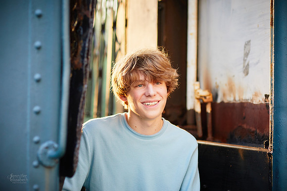 Adam: Senior Session at Franklin Mills Riveredge Park in Kent