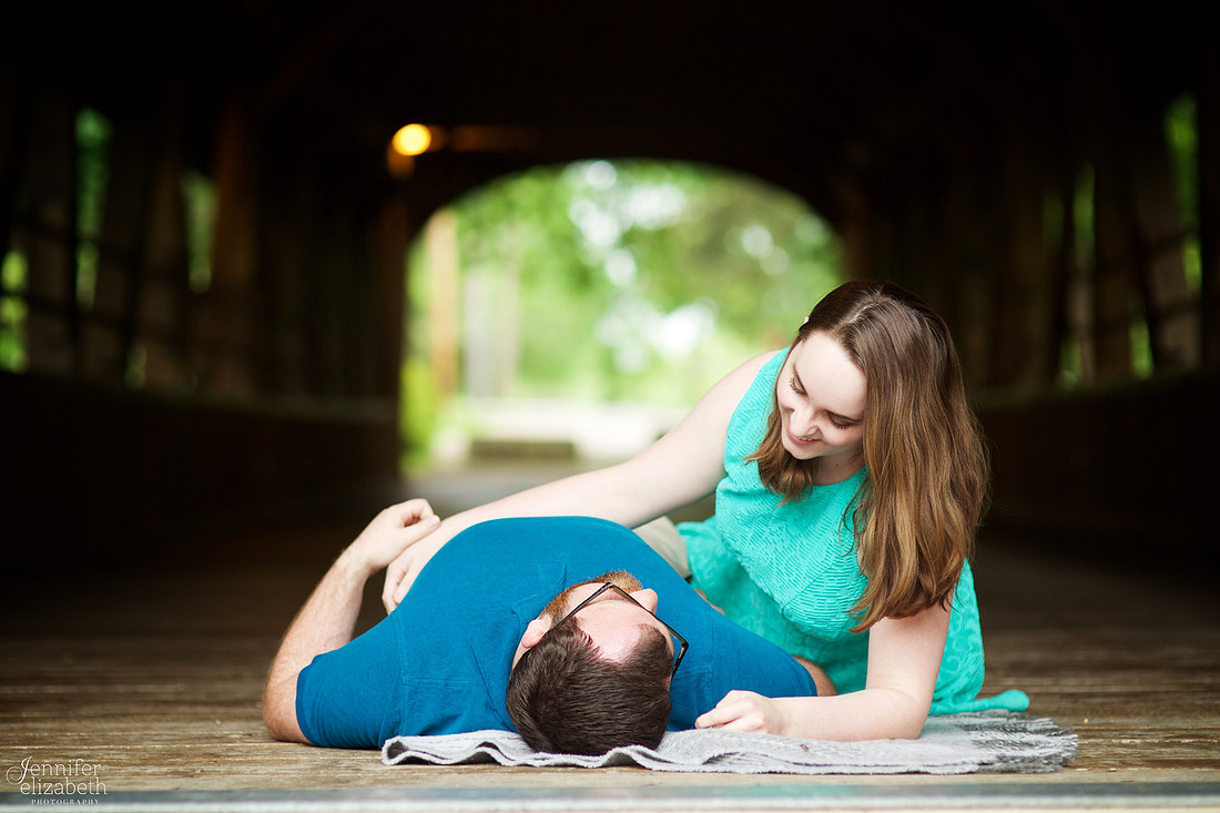 Erica and Trevor's Engagement Session in David Fortier Park