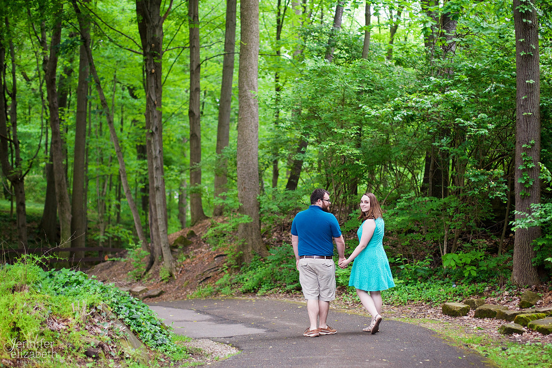 Erica and Trevor's Engagement Session in David Fortier Park