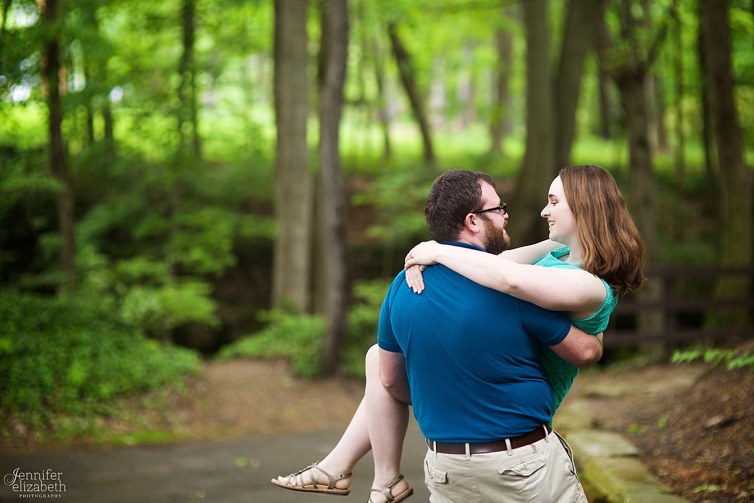 Erica and Trevor's Engagement Session in David Fortier Park