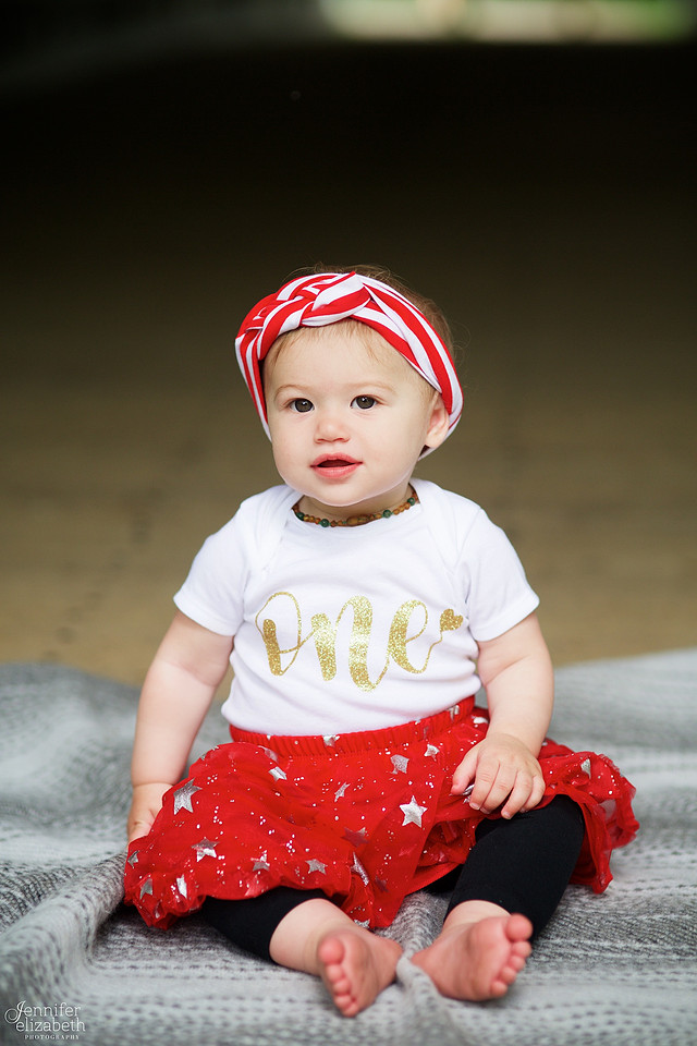 Margot's One Year Portrait Session at Everett Road Covered Bridge