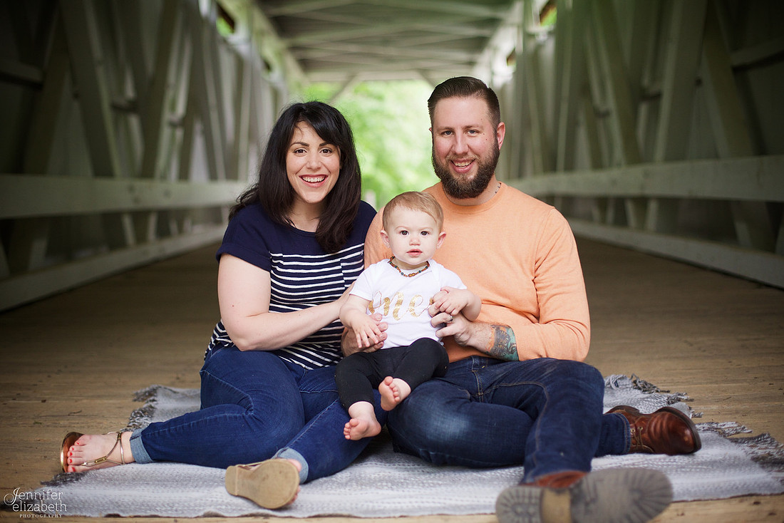 Margot's One Year Portrait Session at Everett Road Covered Bridge