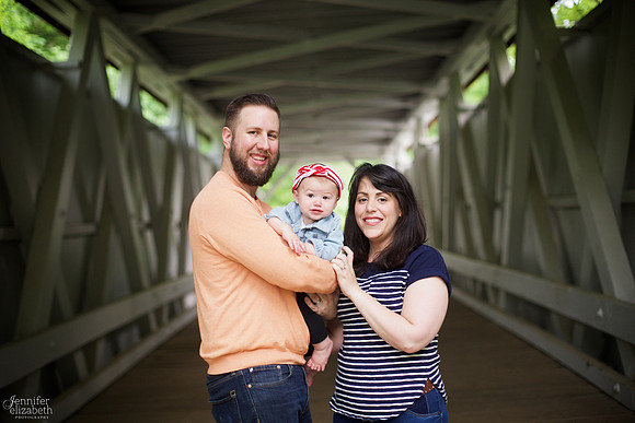 Margot's One Year Portrait Session at Everett Road Covered Bridge